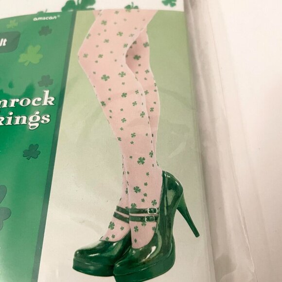 Amscan Adult Shamrock Stockings One Size Fits Most Halloween - Picture 6 of 6